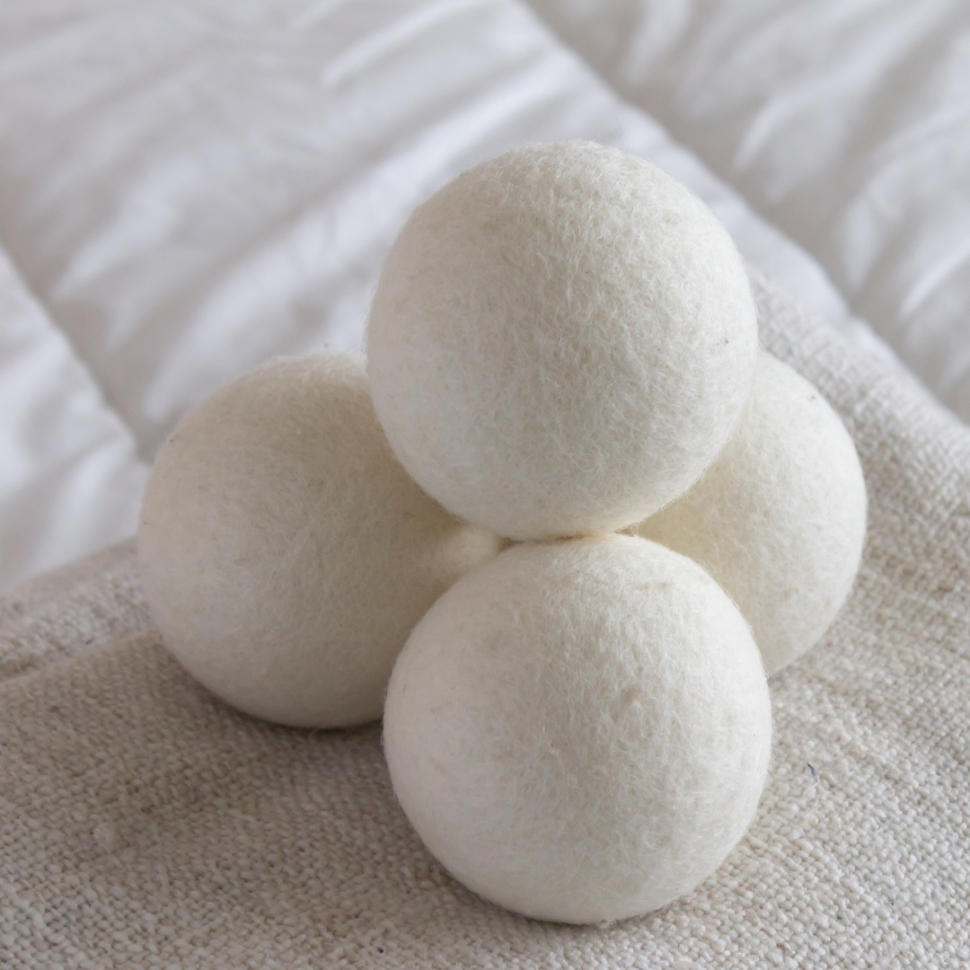 wool dryer balls white