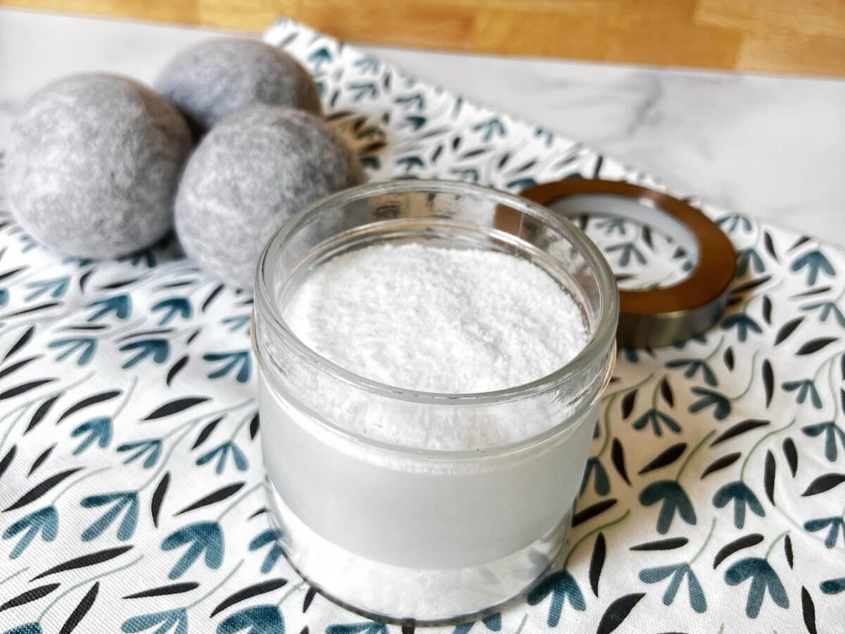 DIY natural laundry scent booster with wool dryer balls