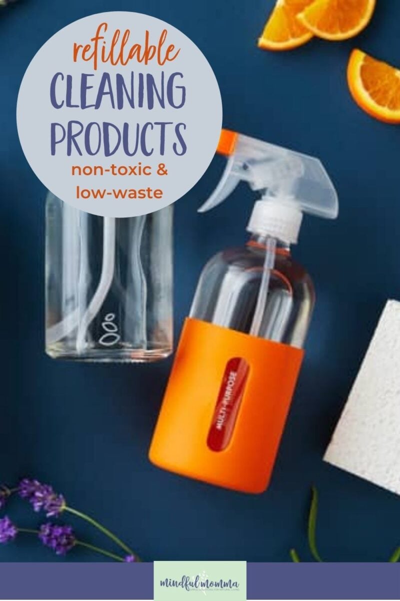 Make your cleaning routine more sustainable by buying refillable cleaning products instead of products packaged in plastic bottles. Grove Collaborative sells cleaning concentrates and refills as well as the reusable glass bottles for every cleaning task. Get a FREE Beyond Plastic welcome set with your first order! via @MindfulMomma